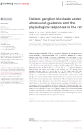 Cover page: Stellate ganglion blockade under ultrasound-guidance and the physiological responses in the rat