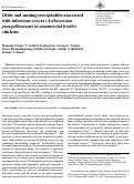 Cover page: Otitis and meningoencephalitis associated with infectious coryza (Avibacterium paragallinarum) in commercial broiler chickens