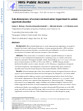 Cover page: Subdimensions of social‐communication impairment in autism spectrum disorder