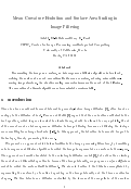 Cover page: Mean Curvature Evolution and Surface Area Scaling in Image £ltering