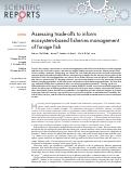 Cover page: Assessing trade-offs to inform ecosystem-based fisheries management of forage fish.