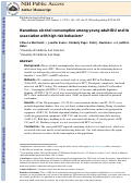 Cover page: Hazardous alcohol consumption among young adult IDU and its association with high risk behaviors