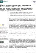 Cover page: Evidence of Nonlinear Seismic Effects in the Earth from Downhole Distributed Acoustic Sensors