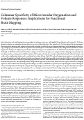 Cover page: Columnar specificity of microvascular oxygenation and volume responses: Implications for functional brain mapping