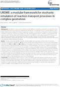 Cover page: URDME: a modular framework for stochastic
simulation of reaction-transport processes in
complex geometries