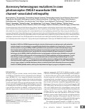 Cover page: Accessory heterozygous mutations in cone photoreceptor CNGA3 exacerbate CNG channel–associated retinopathy