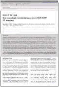 Cover page: Non-oncologic incidental uptake on FAPI PET/CT imaging.