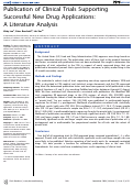 Cover page: Publication of clinical trials supporting successful new drug applications: a literature analysis.