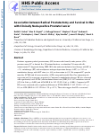 Cover page: Association between Radical Prostatectomy and Survival in Men with Clinically Node-positive Prostate Cancer