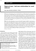 Cover page: Sapwood area - leaf area relationships for coast redwood