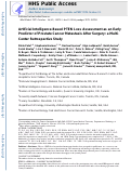 Cover page: Artificial Intelligence-Based PTEN Loss Assessment as an Early Predictor of Prostate Cancer Metastasis After Surgery: A Multicenter Retrospective Study.