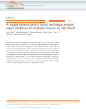 Cover page: A single heterochronic blood exchange reveals rapid inhibition of multiple tissues by old blood