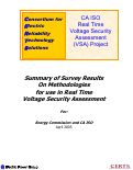 Cover page: Summary of Survey Results on Methodologies for use in Real Time Voltage Security Assessment