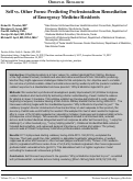 Cover page: Self vs. Other Focus: Predicting Professionalism Remediation  of Emergency Medicine Residents