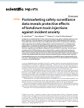 Cover page: Postmarketing safety surveillance data reveals protective effects of botulinum toxin injections against incident anxiety