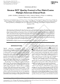 Cover page: Stratus OCT Quality Control in Two Multi-Centre Multiple Sclerosis Clinical Trials