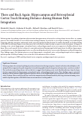 Cover page: There and Back Again: Hippocampus and Retrosplenial Cortex Track Homing Distance during Human Path Integration