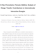 Cover page: A non-perturbative pairwise-additive analysis of charge transfer contributions to intermolecular interaction energies