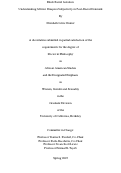 Cover page: Black Racial Isolation: Understanding African Diaspora Subjectivity in Post-Racial Denmark