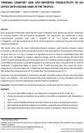 Cover page: Thermal comfort and self-reported productivity in an office with ceiling fans in the tropics