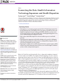 Cover page: Connecting the Dots: Health Information Technology Expansion and Health Disparities