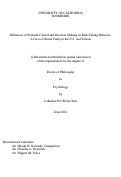 Cover page: Influences of Parental Control and Decision Making on Risk-Taking Behavior: A Cross-Cultural Study in the U.S. and Taiwan