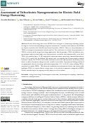 Cover page: Assessment of Triboelectric Nanogenerators for Electric Field Energy Harvesting.