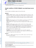 Cover page: Genetic modifiers of CHEK2*1100delC-associated breast cancer risk