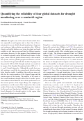 Cover page: Quantifying the reliability of four global datasets for drought monitoring over a semiarid region