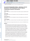 Cover page: Sex and the preimplantation embryo: implications of sexual dimorphism in the preimplantation period for maternal programming of embryonic development