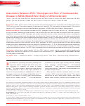 Cover page: Association Between APOL1 Genotypes and Risk of Cardiovascular Disease in MESA (Multi‐Ethnic Study of Atherosclerosis)