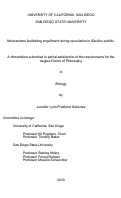 Cover page: Mechanisms facilitating engulfment during sporulation in Bacillus subtilis.