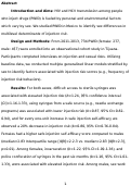 Cover page: Sex differences in the multilevel determinants of injection risk behaviours among people who inject drugs in Tijuana, Mexico