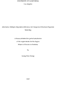 Cover page: Alternative Multiple Imputation Inference for Categorical Structural Equation Modeling