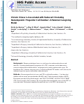 Cover page: Chronic stress is associated with reduced circulating hematopoietic progenitor cell number: A maternal caregiving model