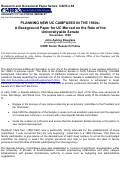 Cover page: Planning New UC Campuses in the 1960s: A Background Paper for UC Merced on the Role of the Universitywide Senate