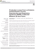 Cover page: Production Losses From an Endemic Animal Disease: Porcine Reproductive and Respiratory Syndrome (PRRS) in Selected Midwest US Sow Farms