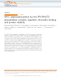 Cover page: MYC dephosphorylation by the PP1/PNUTS phosphatase complex regulates chromatin binding and protein stability