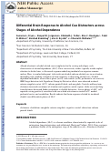 Cover page: Differential brain response to alcohol cue distractors across stages of alcohol dependence