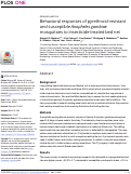 Cover page: Behavioral responses of pyrethroid resistant and susceptible Anopheles gambiae mosquitoes to insecticide treated bed net