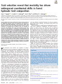 Cover page: Trait velocities reveal that mortality has driven widespread coordinated shifts in forest hydraulic trait composition