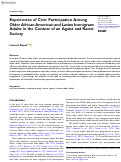 Cover page: Experiences of Civic Participation Among Older African American and Latinx Immigrant Adults in the Context of an Ageist and Racist Society