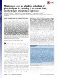 Cover page: Membranes serve as allosteric activators of phospholipase A2, enabling it to extract, bind, and hydrolyze phospholipid substrates