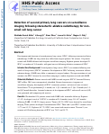 Cover page: Detection of second primary lung cancers on surveillance imaging following stereotactic ablative radiotherapy for non-small cell lung cancer