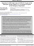 Cover page: Operation CoVER Saint Louis (COVID-19 Vaccine in the Emergency Room): Impact of a Vaccination Program in the Emergency Department