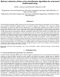 Cover page: Robust evaluation of time series classification algorithms for structural health monitoring