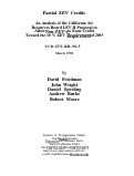 Cover page: Partial ZEV Credits: An Analysis of the California Air Resources Board LEV II Proposal to Allow Non-ZEV's to Earn Credit Toward the 10% ZEV Requirement of 2003