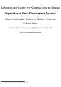 Cover page: Coherent and Incoherent Contributions to Charge Separation in Multichromophore Systems