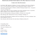 Cover page: Medical Faculty and Medical Student Opinions on the Utility of Questions to Teach and Evaluate in the Clinical Environment