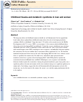 Cover page: Childhood trauma and metabolic syndrome in men and women